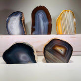 Agate tea light candle holder